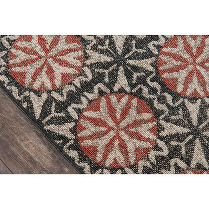 Contemporary Runner Area Rug, Charcoal, 2'3" X 7'6" Runner