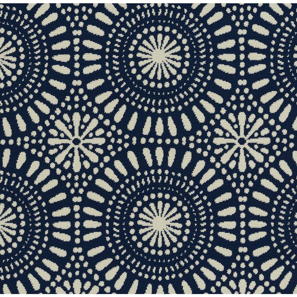 Transitional Runner Area Rug, Navy, 2'3" X 7'6" Runner