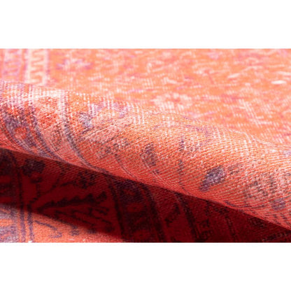 Traditional Rectangle Area Rug, Coral, 4' X 6'