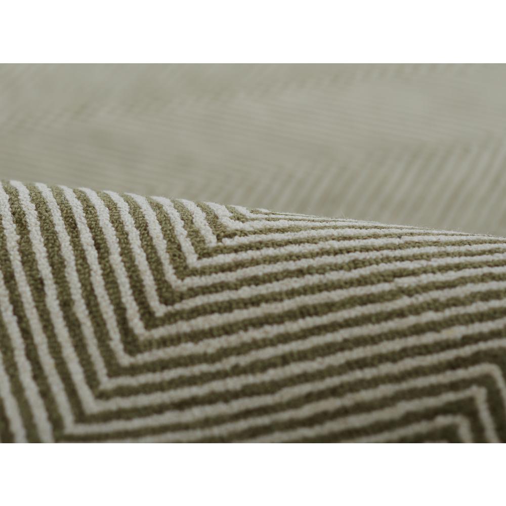 Contemporary Rectangle Area Rug, Green, 3'6" X 5'6"