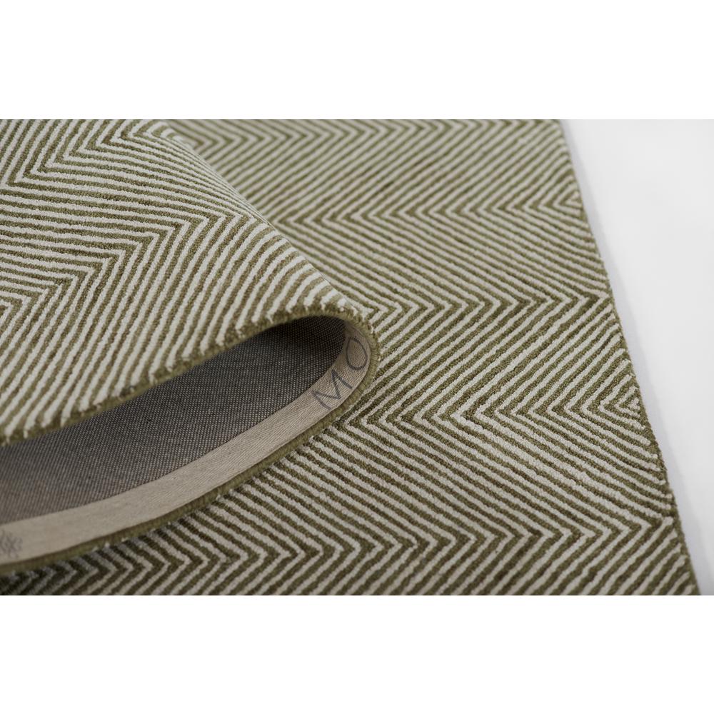 Contemporary Rectangle Area Rug, Green, 3'6" X 5'6"