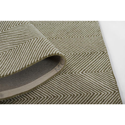 Contemporary Rectangle Area Rug, Green, 3'6" X 5'6"