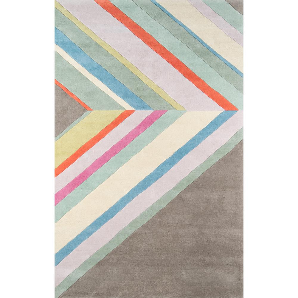 Contemporary Rectangle Area Rug, Grey, 5' X 8'