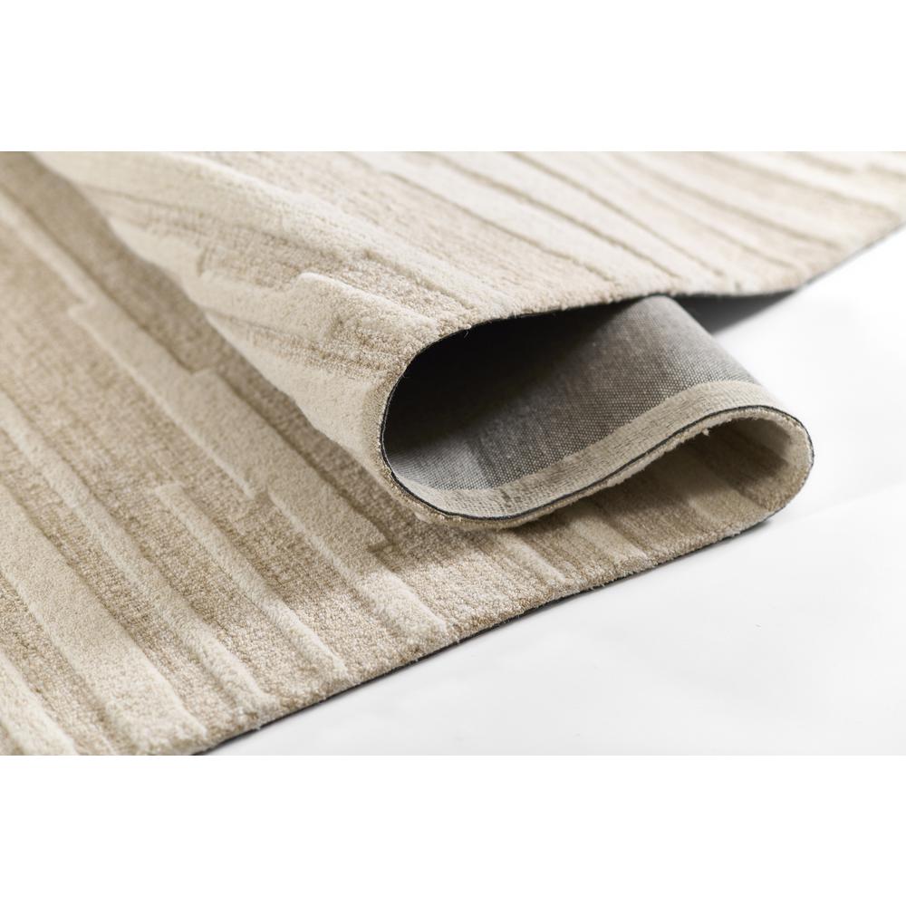 Contemporary Rectangle Area Rug, Taupe, 5' X 8'