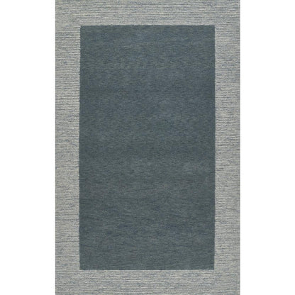 Contemporary Rectangle Area Rug, Blue, 5' X 8'