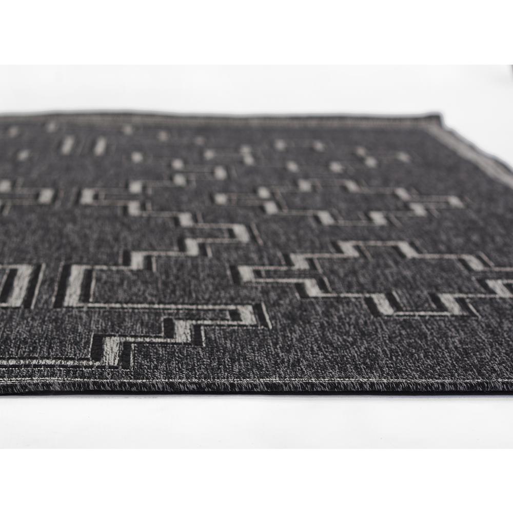 Transitional Rectangle Area Rug, Black, 3'3" X 5'