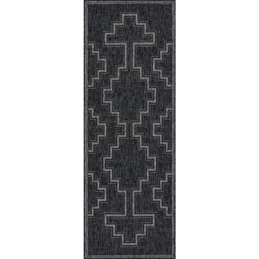 Transitional Rectangle Area Rug, Black, 3'3" X 5'