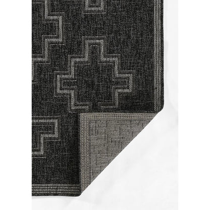 Transitional Rectangle Area Rug, Black, 3'3" X 5'