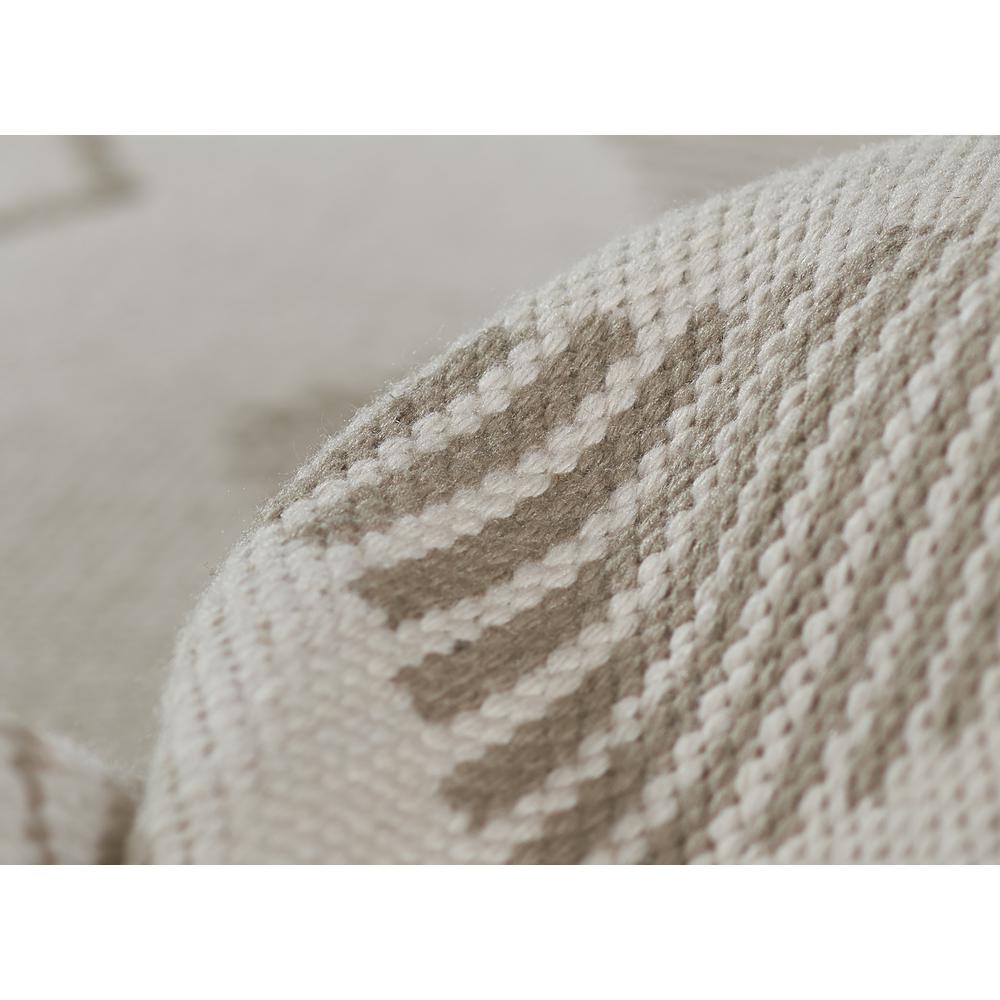 Contemporary Runner Area Rug, Ivory, 2'3" X 8' Runner