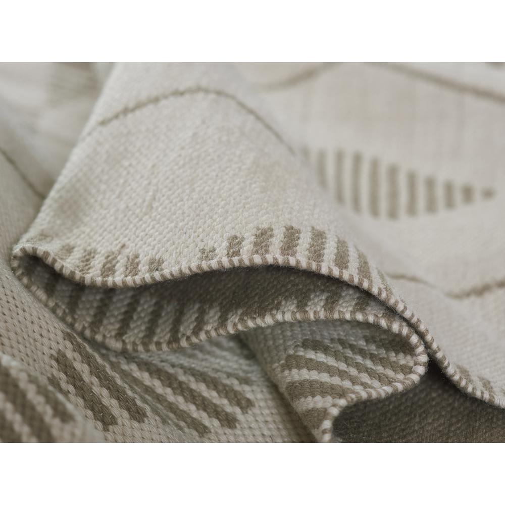 Contemporary Runner Area Rug, Ivory, 2'3" X 8' Runner