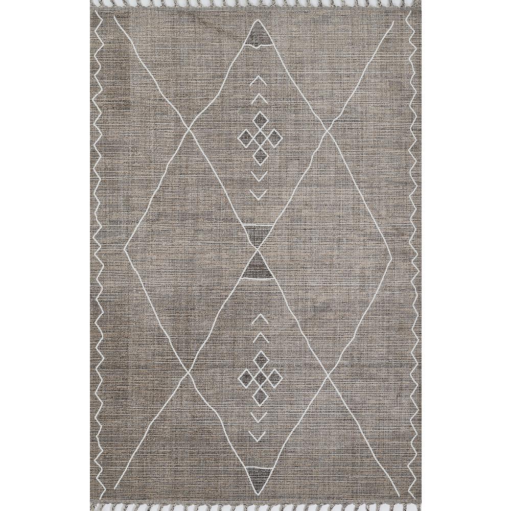 Contemporary Rectangle Area Rug, Grey, 7'10" X 10'2"