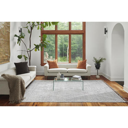 Contemporary Rectangle Area Rug, Grey, 7'10" X 10'2"