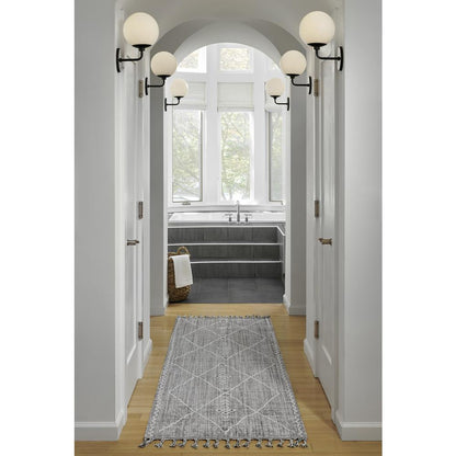 Contemporary Rectangle Area Rug, Grey, 7'10" X 10'2"