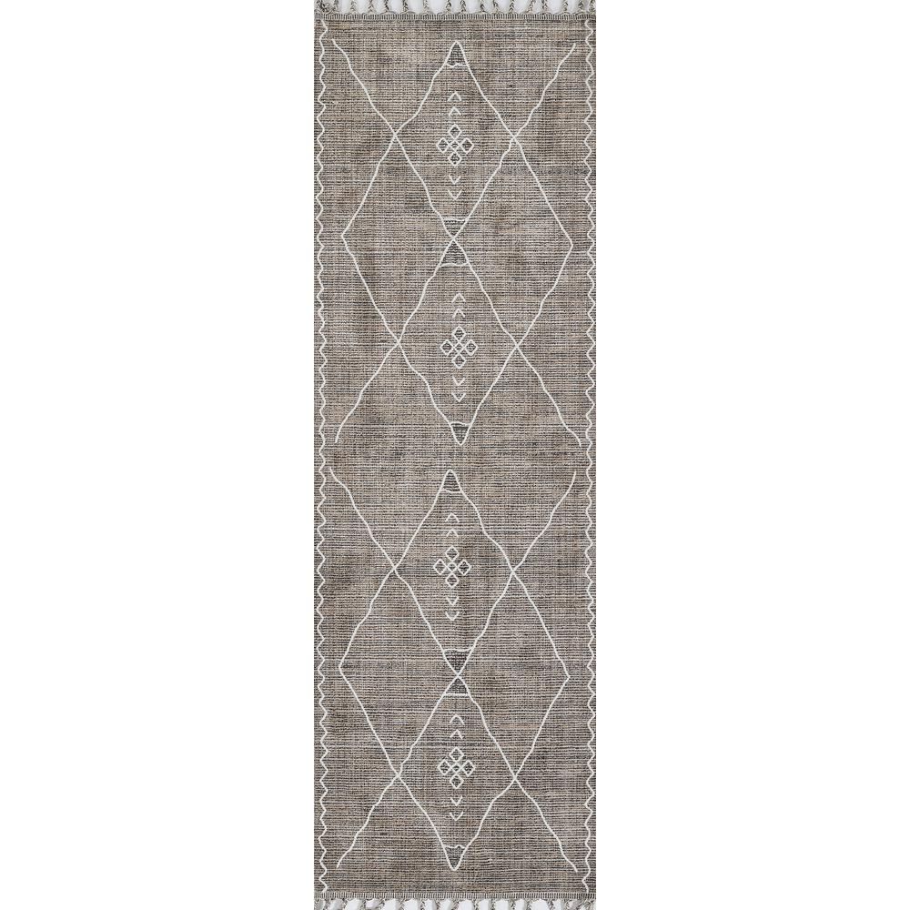 Contemporary Rectangle Area Rug, Grey, 7'10" X 10'2"