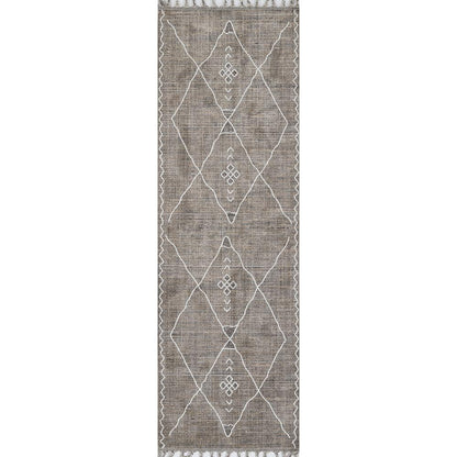 Contemporary Rectangle Area Rug, Grey, 7'10" X 10'2"