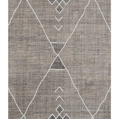Contemporary Rectangle Area Rug, Grey, 7'10" X 10'2"
