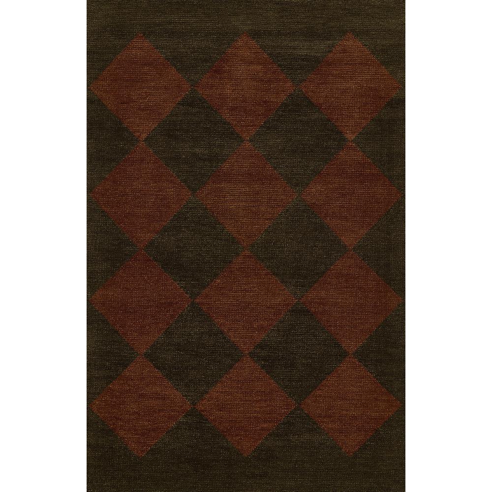 Contemporary Rectangle Area Rug, Copper, 5' X 8'