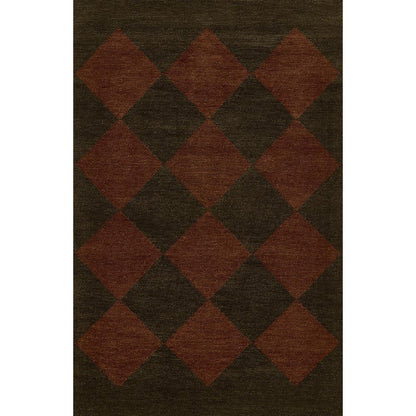 Contemporary Rectangle Area Rug, Copper, 5' X 8'