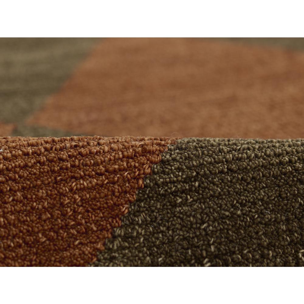 Contemporary Rectangle Area Rug, Copper, 5' X 8'