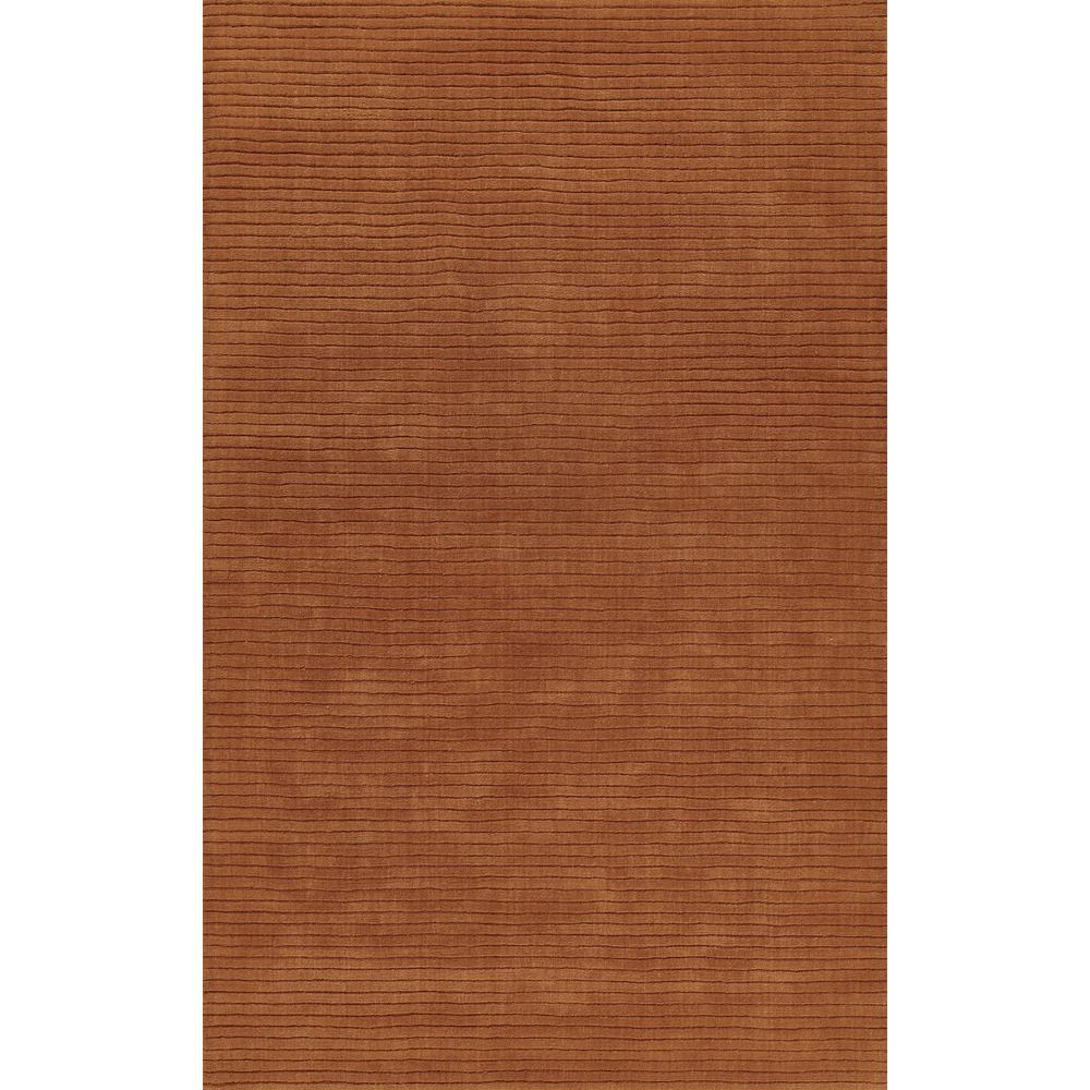 Contemporary Rectangle Area Rug, Rust, 9' X 12'