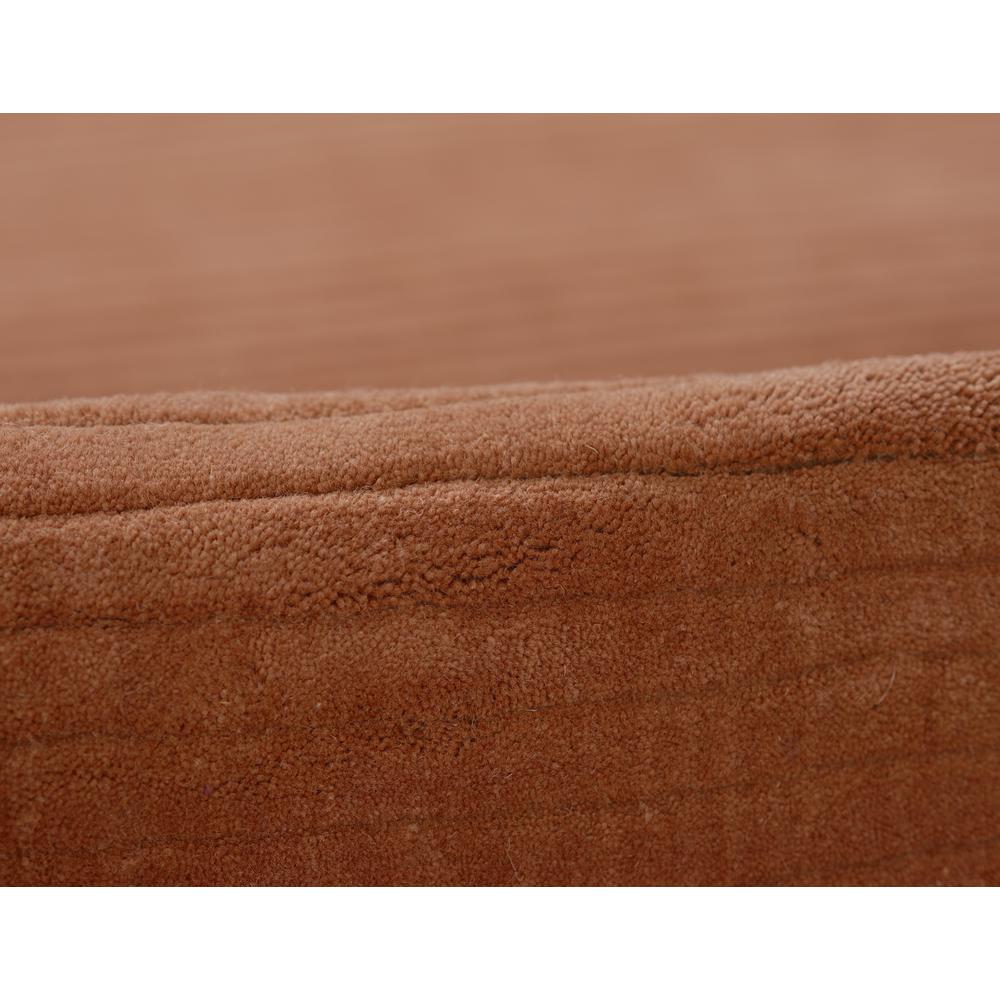 Contemporary Rectangle Area Rug, Rust, 9' X 12'
