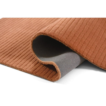 Contemporary Rectangle Area Rug, Rust, 9' X 12'