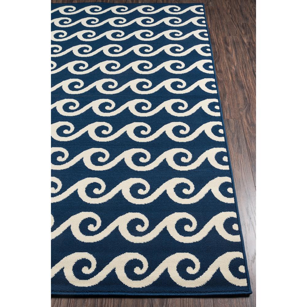 Contemporary Rectangle Area Rug, Navy, 3'11" X 5'7"