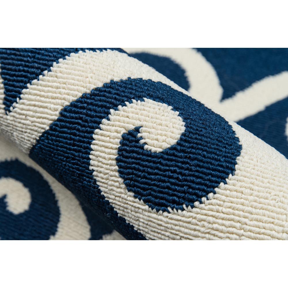 Contemporary Rectangle Area Rug, Navy, 3'11" X 5'7"