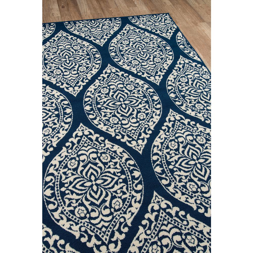 Contemporary Rectangle Area Rug, Navy, 3'11" X 5'7"