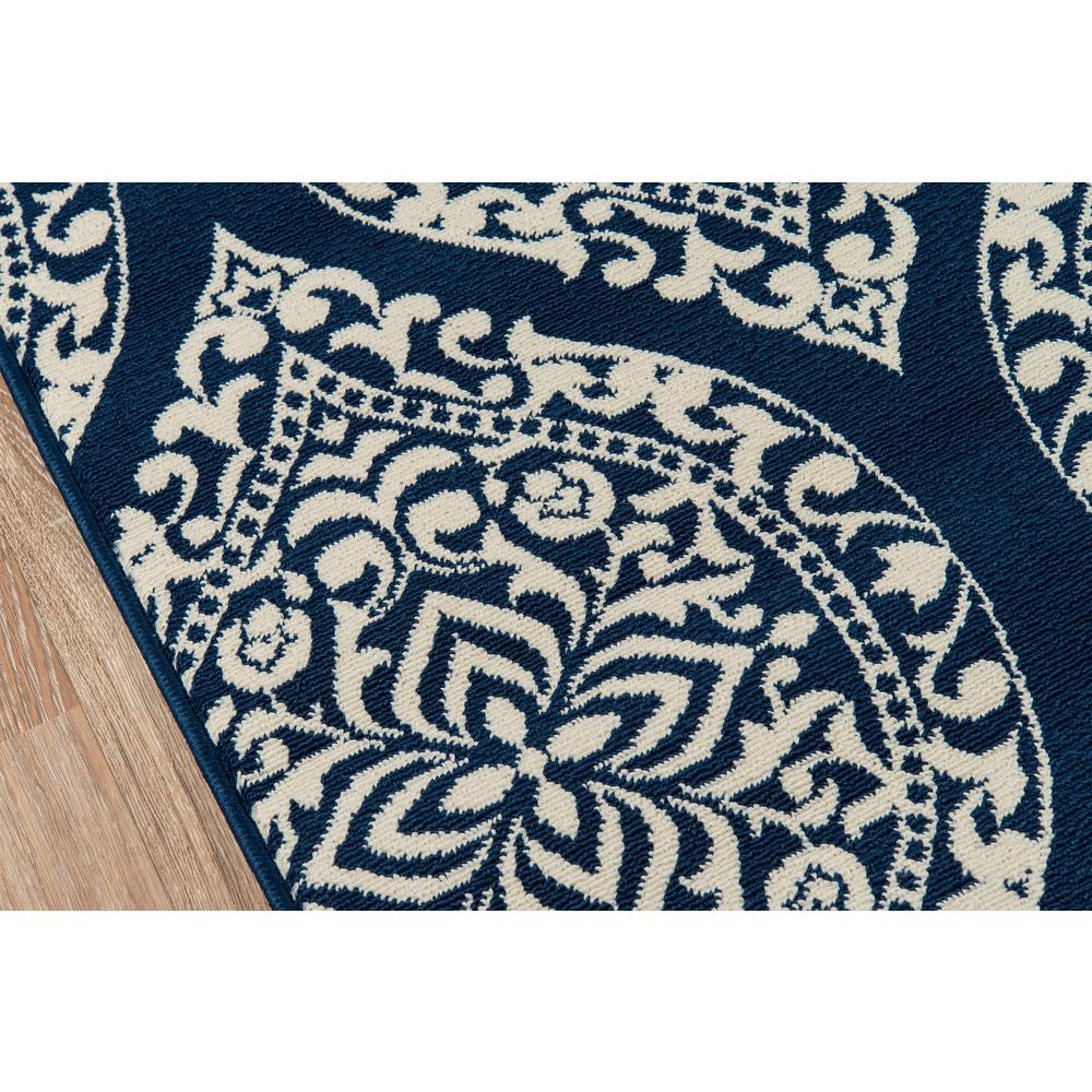 Contemporary Rectangle Area Rug, Navy, 3'11" X 5'7"