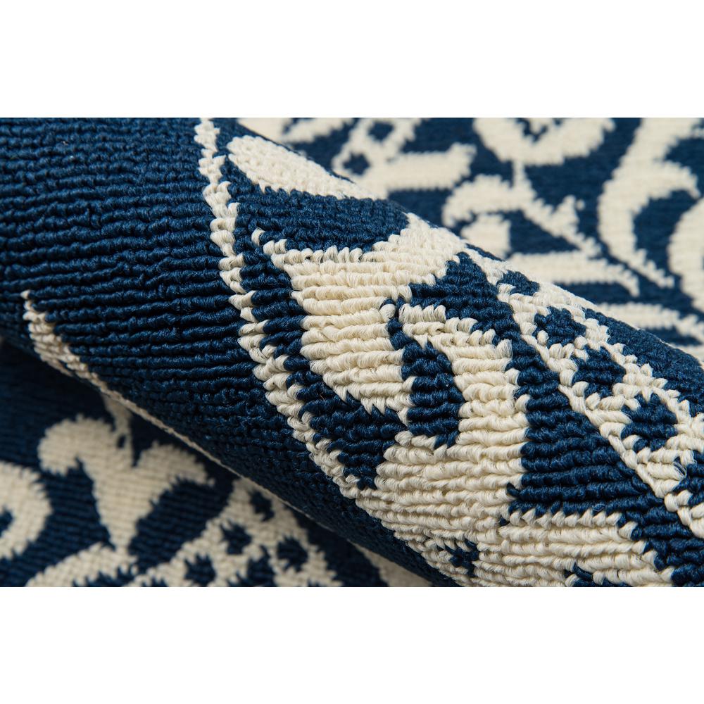 Contemporary Rectangle Area Rug, Navy, 3'11" X 5'7"