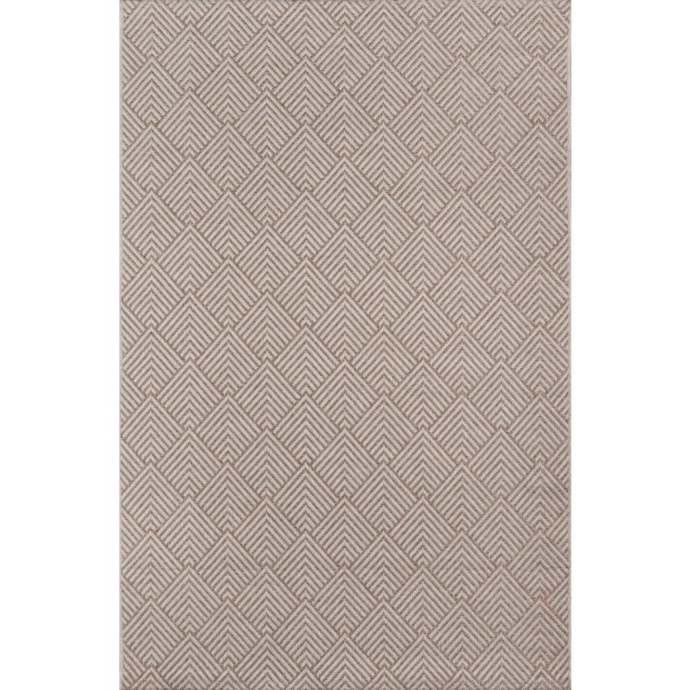 Contemporary Runner Area Rug, Beige, 2'7" X 7'6" Runner