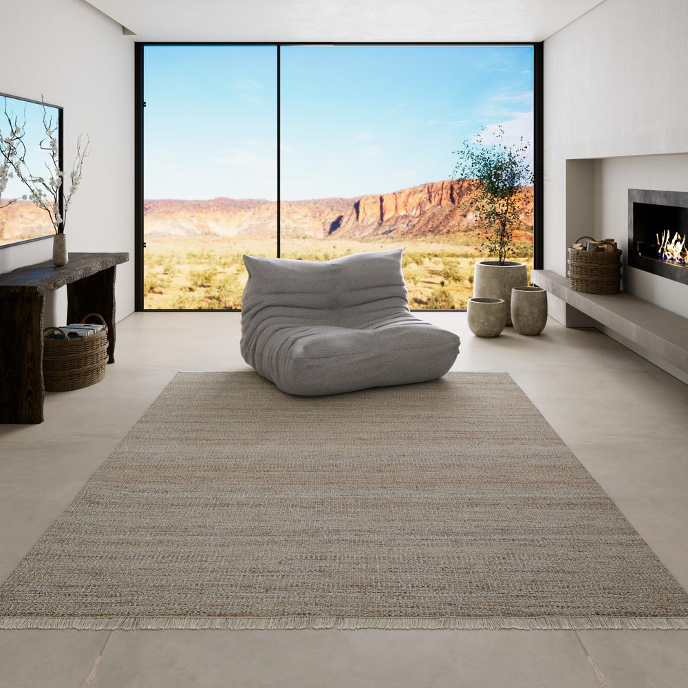 Contemporary Runner Area Rug, Natural, 2'3" X 8' Runner