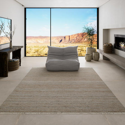 Contemporary Runner Area Rug, Natural, 2'3" X 8' Runner