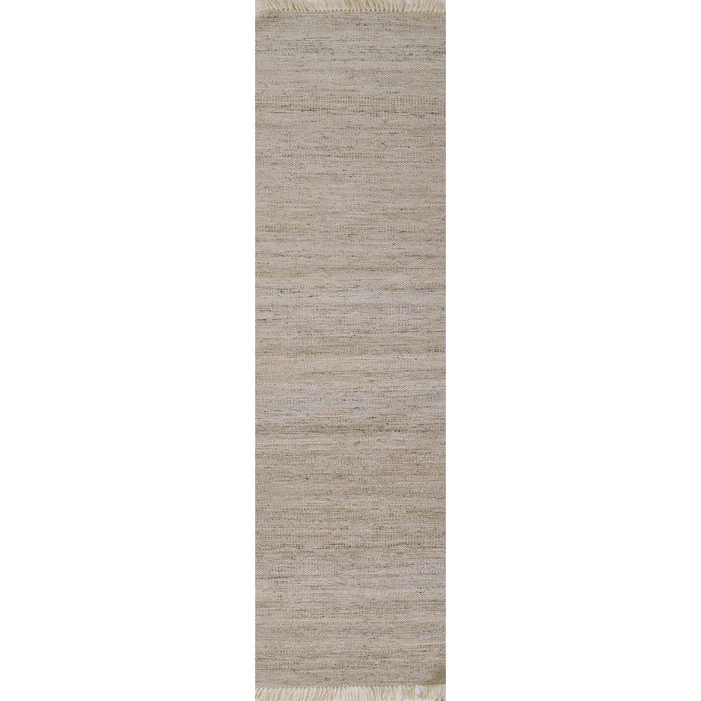 Contemporary Runner Area Rug, Natural, 2'3" X 8' Runner