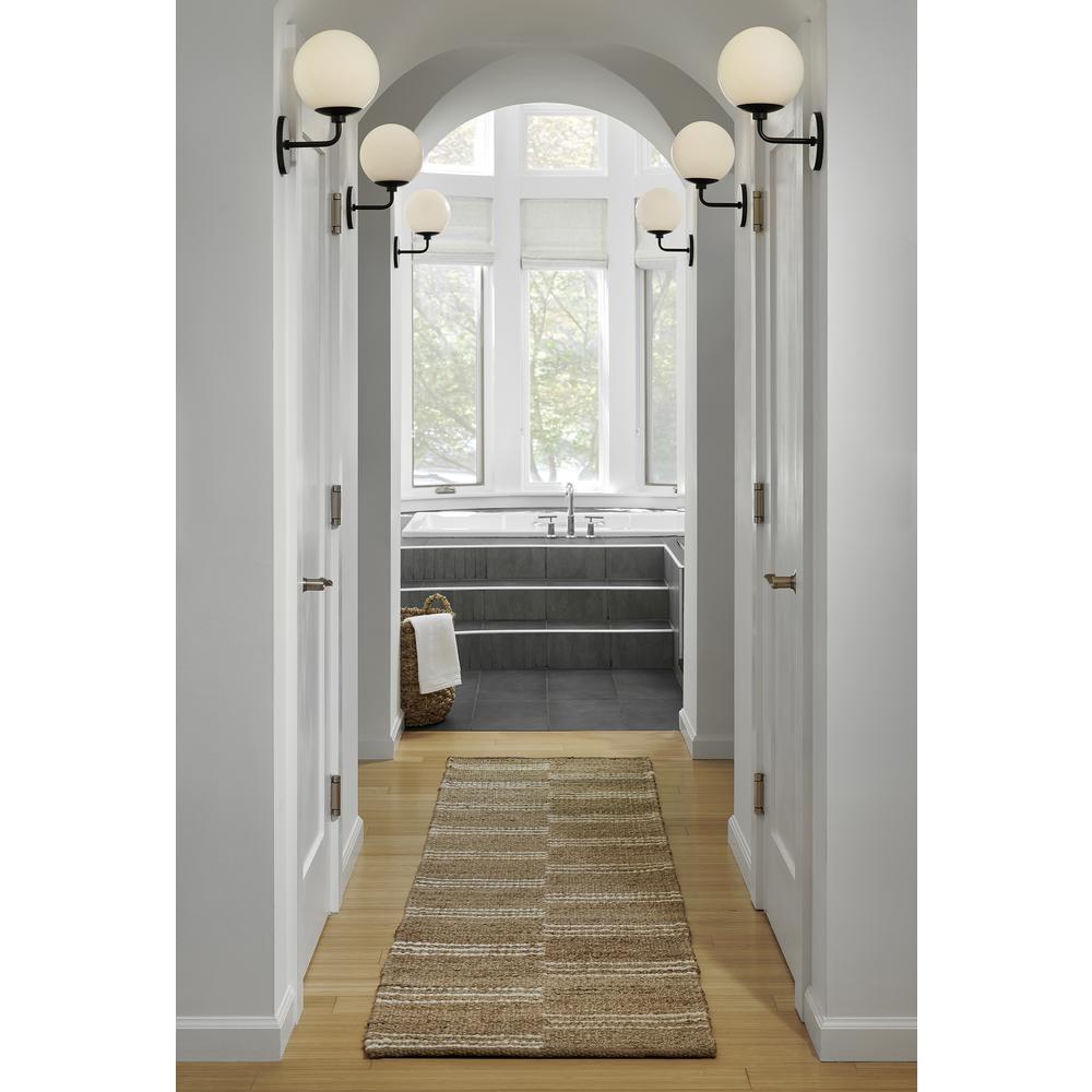 Contemporary Rectangle Area Rug, Natural, 5' X 8'