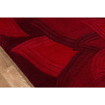 Transitional Rectangle Area Rug, Red, 8' X 10'