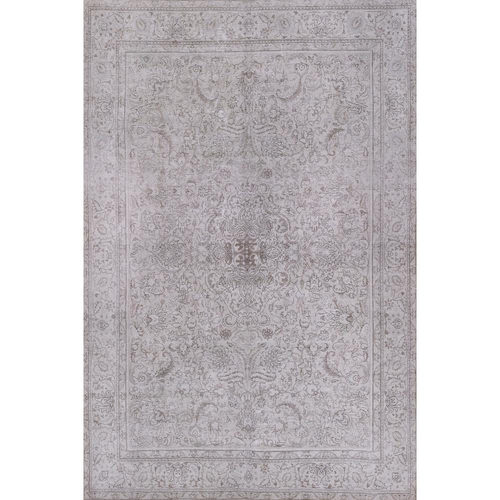 Traditional Rectangle Area Rug, Grey, 3' X 5'