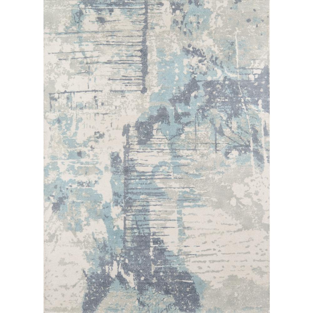 Casual Rectangle Area Rug, Blue, 5' X 7'6"