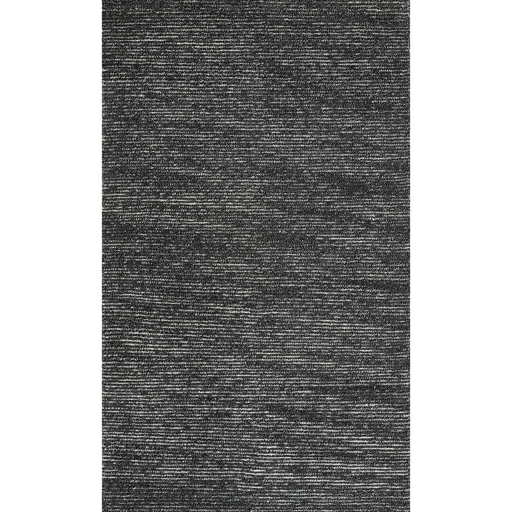 Contemporary Rectangle Area Rug, Charcoal, 5' X 8'