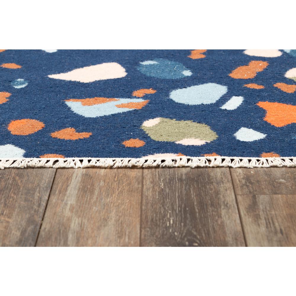 Contemporary Rectangle Area Rug, Navy, 5' X 7'6"