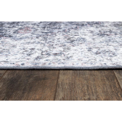 Traditional Rectangle Area Rug, Grey, 5' X 8'