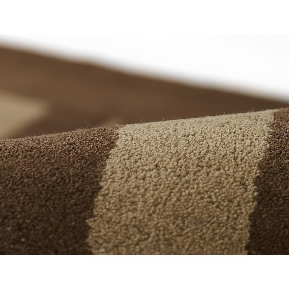 Contemporary Rectangle Area Rug, Brown, 5' X 8'