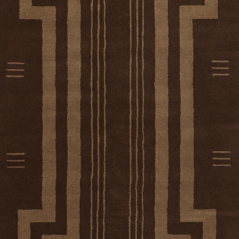 Contemporary Rectangle Area Rug, Brown, 5' X 8'