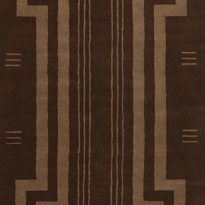 Contemporary Rectangle Area Rug, Brown, 5' X 8'