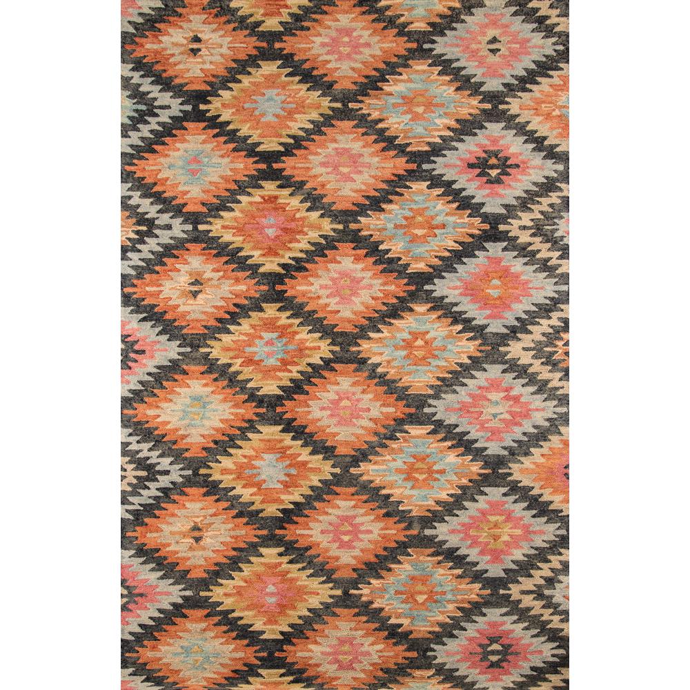 Transitional Rectangle Area Rug, Black, 5' X 8'