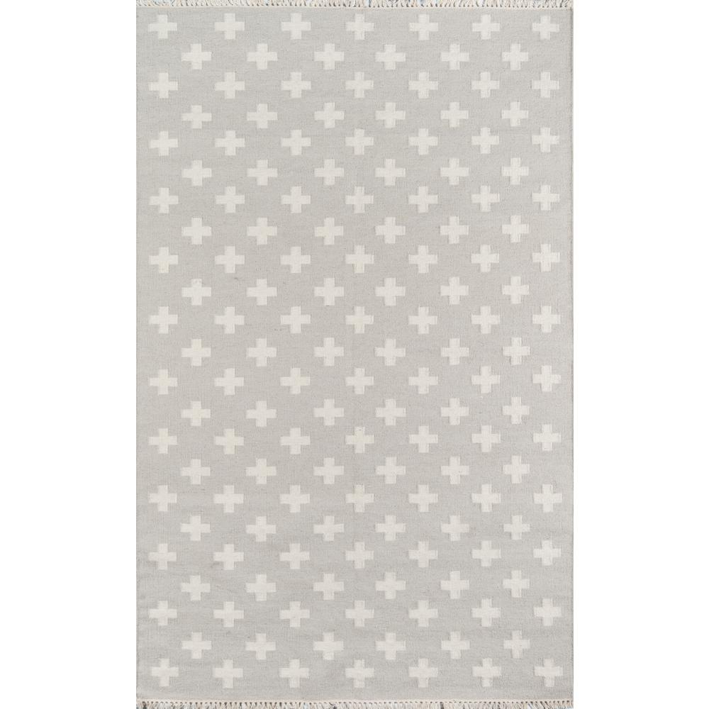 Contemporary Rectangle Area Rug, Grey, 5' X 7'6"