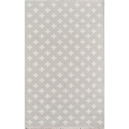 Contemporary Rectangle Area Rug, Grey, 5' X 7'6"