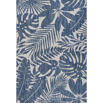 Transitional Runner Area Rug, Blue, 2'7" X 7'6" Runner