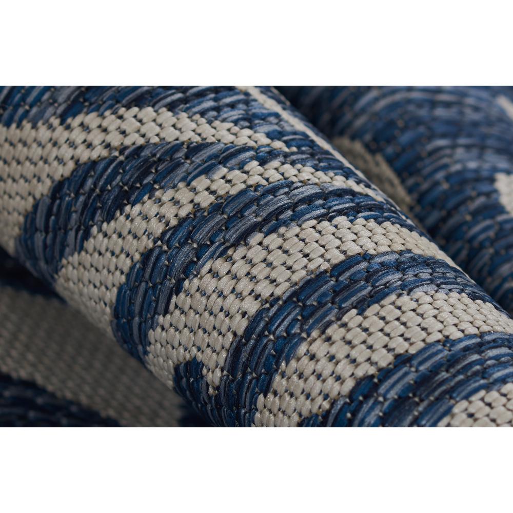 Transitional Runner Area Rug, Blue, 2'7" X 7'6" Runner